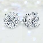 Heart Lab Diamond Stud Earrings - Infinite Gems Limited