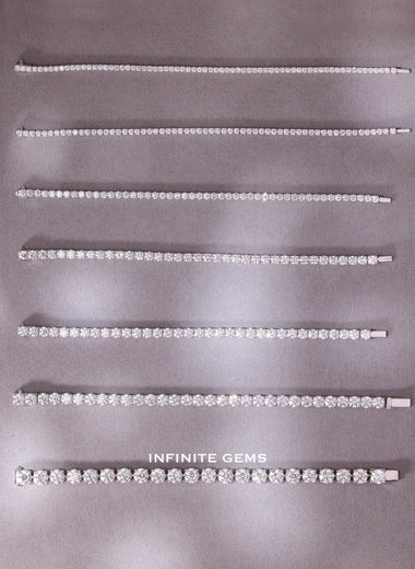 Lab Grown Diamond Round Shape Classic Four Prongs Tennis Bracelet - Infinite Gems Limited