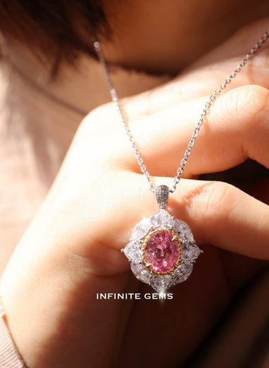 Padparadschan Sapp Ring Pendant - Infinite Gems Limited