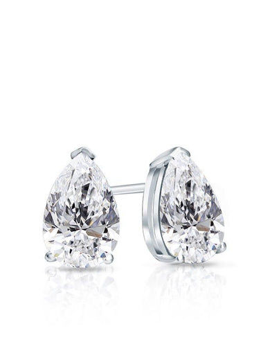 Pear Lab Diamond Stud Earrings - Infinite Gems Limited