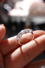 Round Lab Diamond Five-Stone Half Eternity Ring