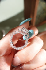 Radiant Shape Ring - Three Stone Full Pavé Setting - Infinite Gems Limited