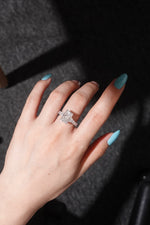 Radiant Shape Ring - Three Stone Full Pavé Setting - Infinite Gems Limited