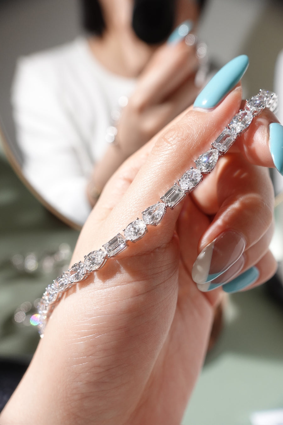 Multi-Shape Lab Diamond Tennis Bracelet - Infinite Gems Limited