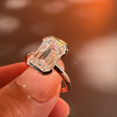 Emerald Diamond in Bezel Setting - Infinite Gems Limited