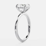 Oval Lab Diamond Solitaire Ring - High Setting - Infinite Gems Limited