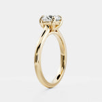 Round Lab Diamond Solitaire Ring - Cathedral Setting - Infinite Gems Limited