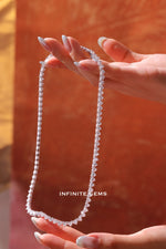 Heart Shape Lab Diamond Tennis Necklace