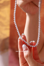 Heart Shape Lab Diamond Tennis Necklace