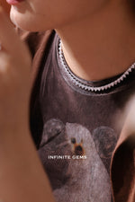 Heart Shape Lab Diamond Tennis Necklace