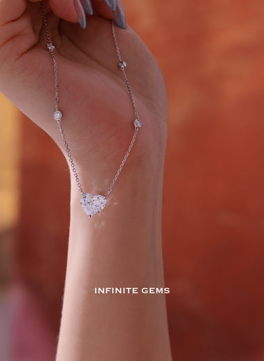 Heart Shape Lab Diamond Pendant Necklace