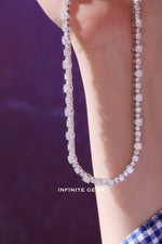 Ununiform Round Lab Diamond Tennis Necklace