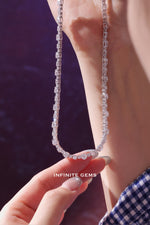 Ununiform Round Lab Diamond Tennis Necklace