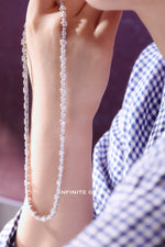 Ununiform Round Lab Diamond Tennis Necklace