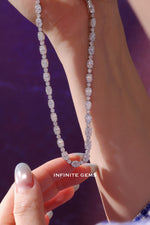 Oval and Round Lab Diamond Tennis Necklace