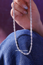 Oval and Round Lab Diamond Tennis Necklace