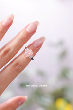 Radiant Cut Fancy Vivid Pink Ring - Brilliant Trapezoid 3 Stone Setting