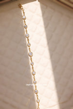 Round Lab Diamond Bezel Chain Bracelet - Infinite Gems Limited