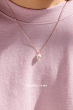 Pear Shape Lab Diamond Pendant Necklace