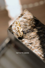 Lab Diamond Chain Link Pinky Ring - Pavé Setting
