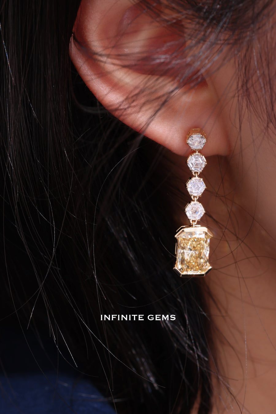Unique drop earrings