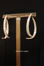 Inside-Out Lab Diamond Pavé Hoop Earrings