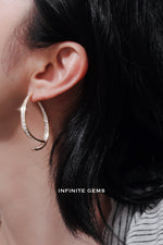 Inside-Out Lab Diamond Pavé Hoop Earrings