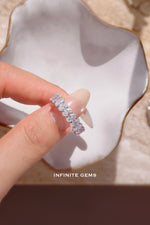 Oval Cut Lab Grown Diamond Eternity Band - Full Eternity Basket Setting