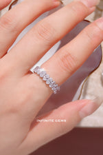 Oval Cut Lab Grown Diamond Eternity Band - Full Eternity Basket Setting