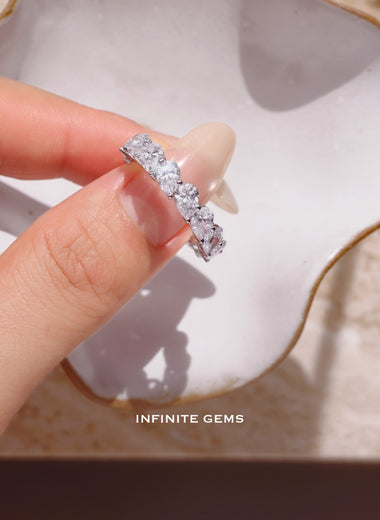 Pear Cut Lab Grown Diamond Eternity Band - Full Eternity Setting - Infinite Gems Limited