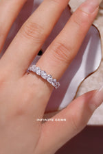 Pear Cut Lab Grown Diamond Eternity Band - Full Eternity Setting