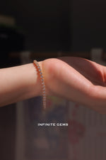 Round Lab Diamond Tennis Bracelet - Bezel Setting