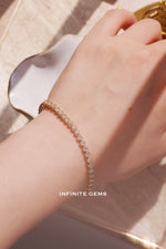 Round Lab Diamond Tennis Bracelet - Bezel Setting
