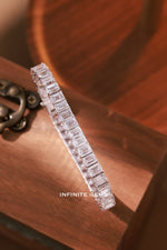 Emerald Cut Lab Diamond Tennis Bracelet - Prong Setting