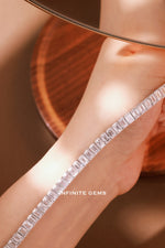 Emerald Cut Lab Diamond Tennis Bracelet - Prong Setting