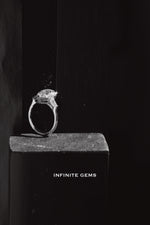 Pear Shape Ring - Tapered Baguette 3 Stone Setting