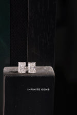 Radiant Shape Lab Grown Diamond Stud Earrings - 4-Prong Setting