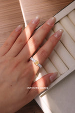 Fancy Colour Cushion Lab Diamond Full Eternity Ring - Infinite Gems Limited