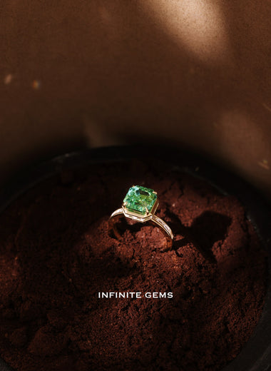 Mint Green Tourmaline Ring - Infinite Gems Limited