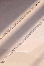 Slant Fancy Shape Lab Diamond Tennis Bracelet