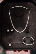 Emerald Cut Lab Diamond Tennis Necklace