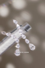 Pear Lab Diamond Graduated Earrings - Drop Setting