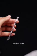 Pear Shape Lab Diamond Tennis Bracelet