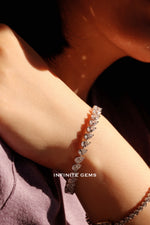 Pear Shape Lab Diamond Tennis Bracelet