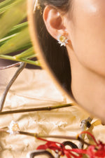 Fancy Yellow Halo Cluster Earrings Setting - Infinite Gems Limited