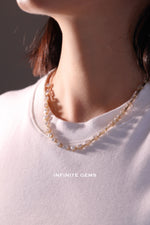Multi-Shape Lab Diamond Half Tennis Necklace