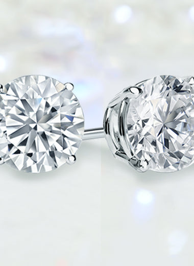 Heart Lab Diamond Stud Earrings - Infinite Gems Limited