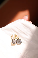 Cushion Shape Drop Earrings ( without Huggies ) set in Georgian Button Back - Infinite Gems Limited