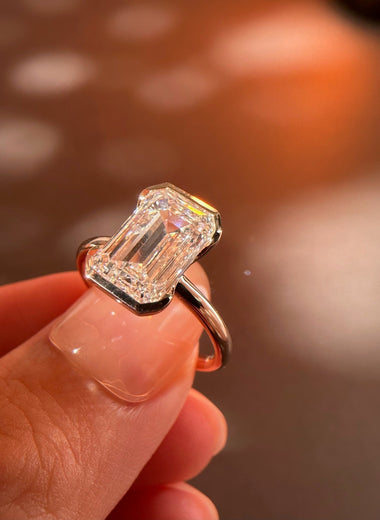 Emerald Diamond in Bezel Setting - Infinite Gems Limited