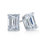 Emerald Lab Diamond Stud Earrings - Infinite Gems Limited